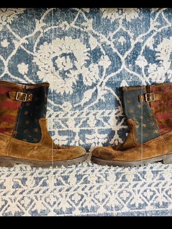 Denim & Supply Ralph Lauren Other - Ralph Lauren Denim & Supply vintage Stars and Stripes flag suede boots
